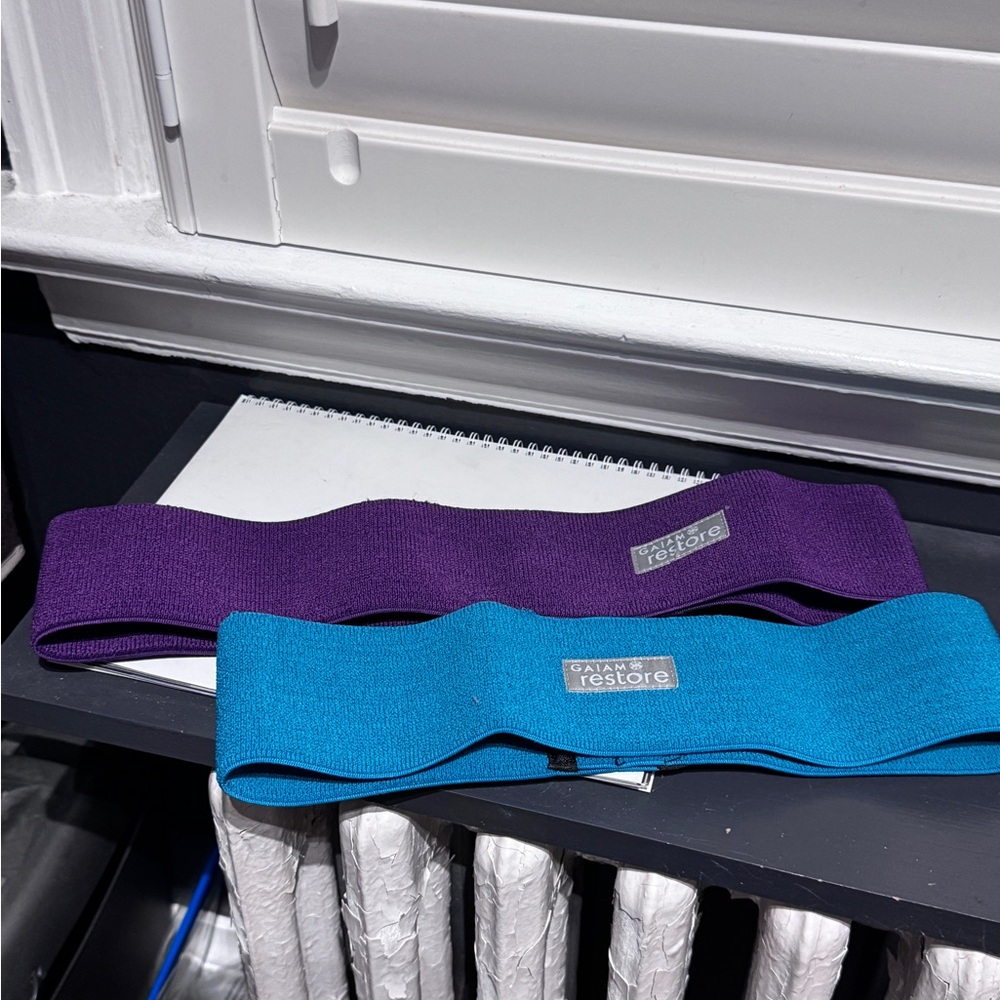 💪✨ Gaiam Restore Resistance Bands — Set of 2 (Teal & Purple) ✨💪